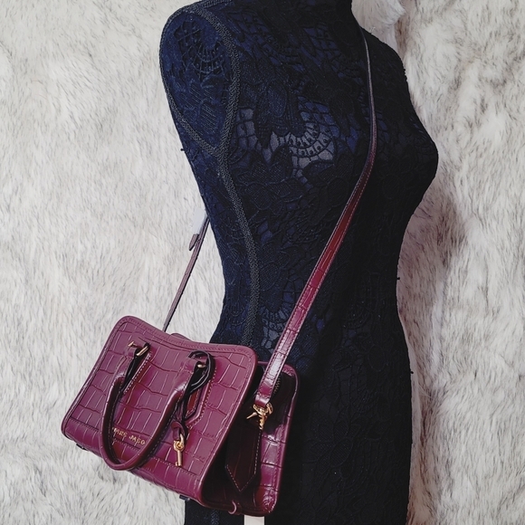 Marc Jacobs NWT Satchel Shoulder Bag Crossbody Handbag Purse Croc Embossed - Picture 6 of 12